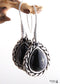 Boho Earrings, RH Dangle Earrings, Black Silver